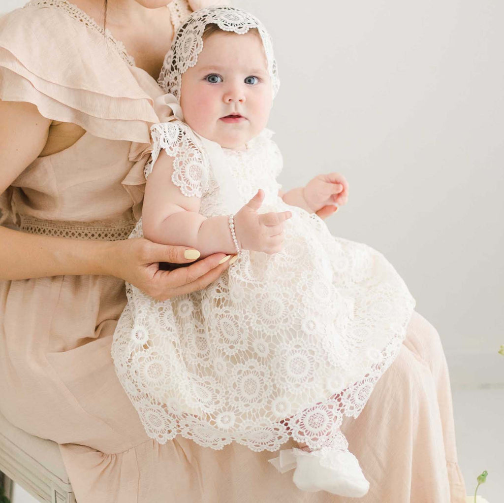 white infant dress